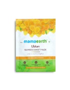 Mamaearth Ubtan Bamboo Sheet Mask, Pack Of 2 (25g Each), With Turmeric & Saffron, For Skin Brightening